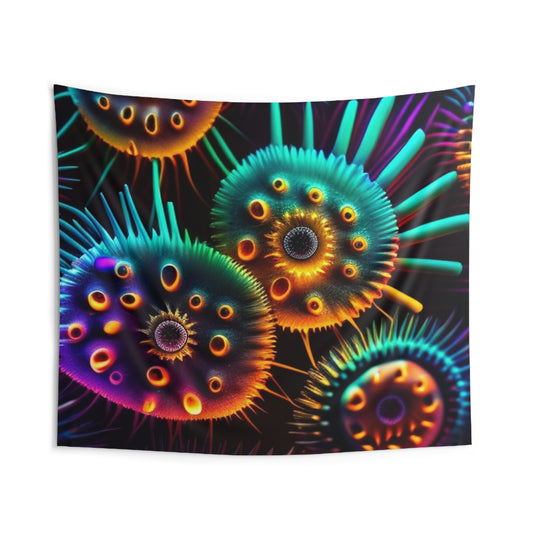 Indoor Wall Tapestries Neon Macro 4