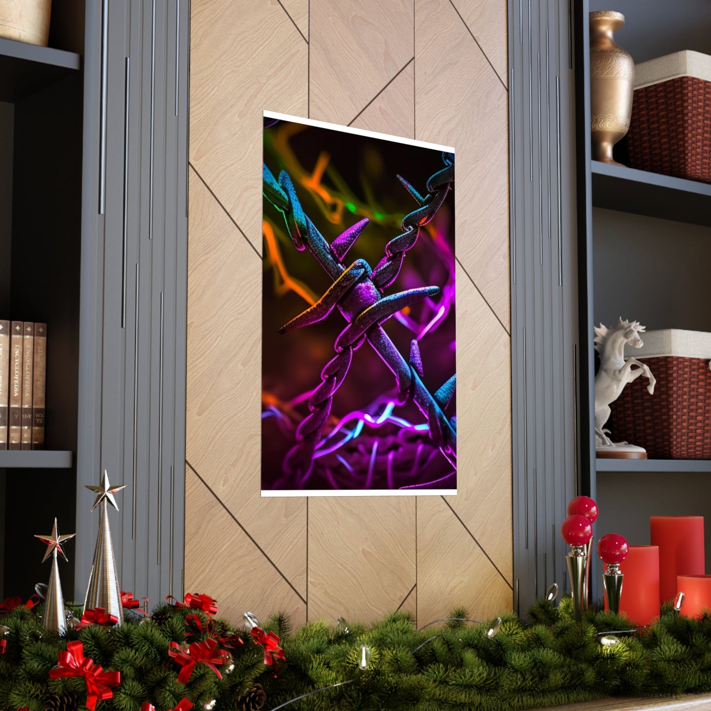 Premium Matte Vertical Posters Macro Neon Barb 4