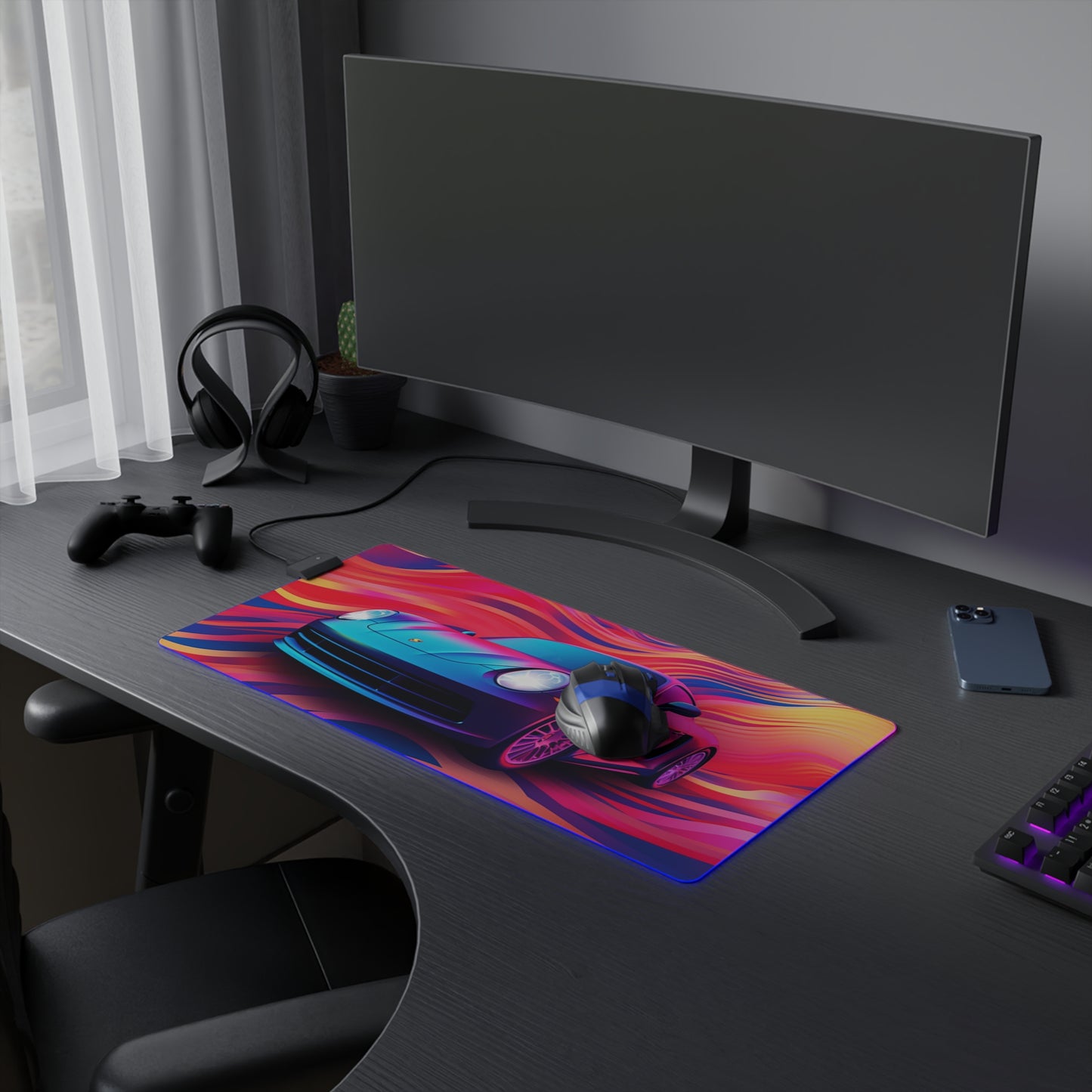 LED Gaming Mouse Pad Porsche Water Fusion 3