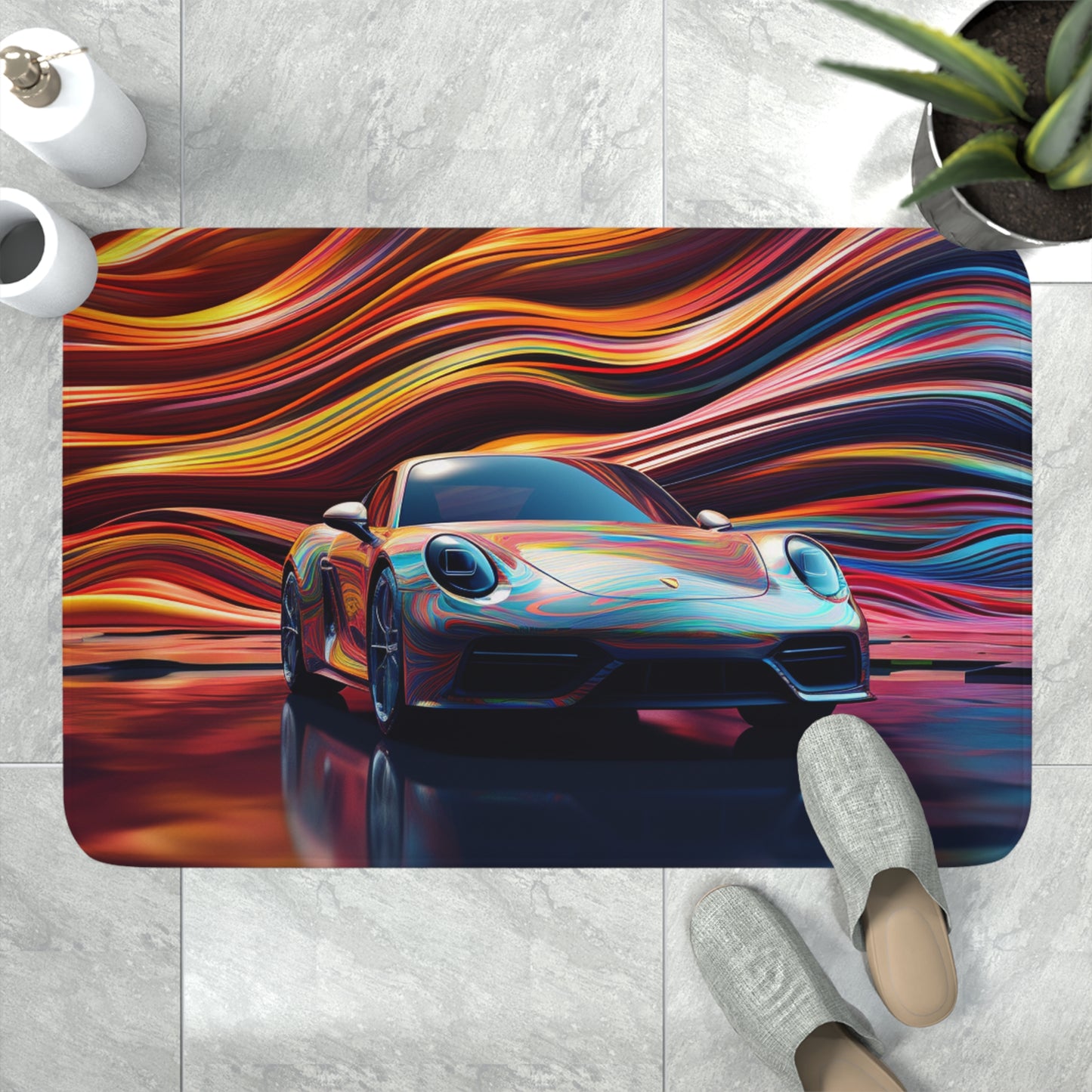 Memory Foam Bath Mat Porsche Water Fusion 1