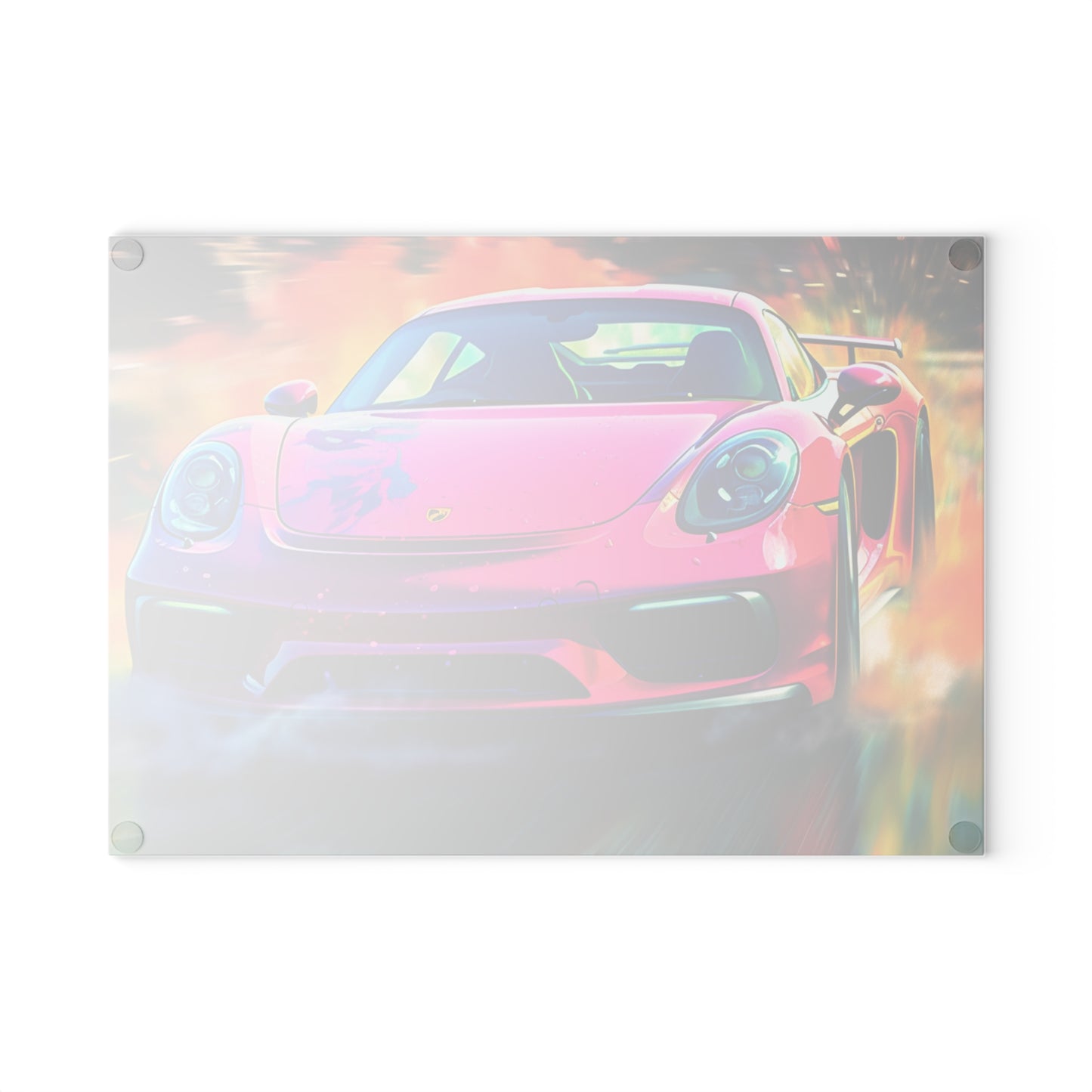 Glass Cutting Board Pink Porsche water fusion 4