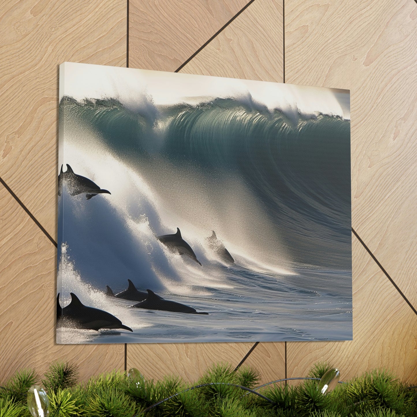 Canvas Gallery Wraps Dolphin Wave 2