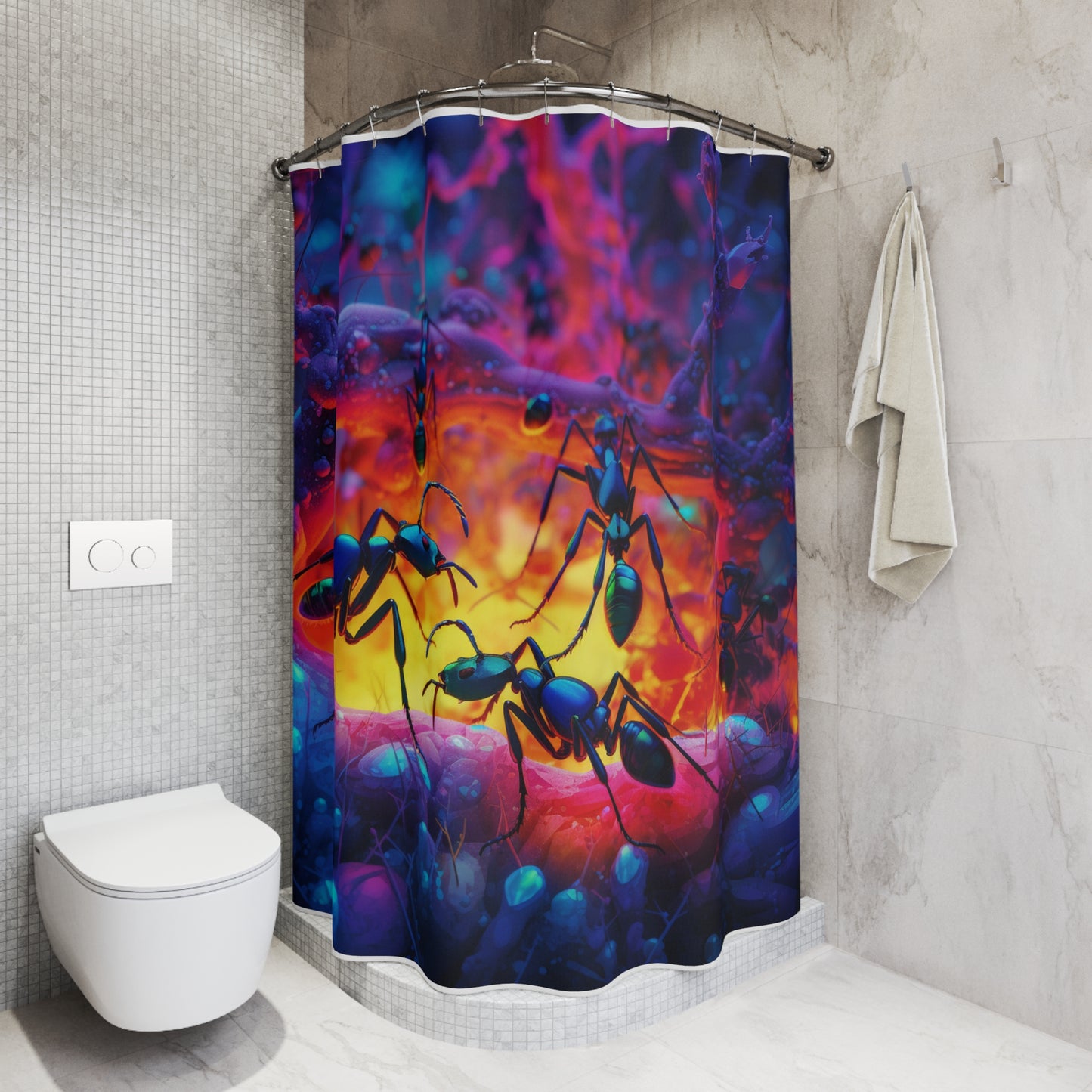 Polyester Shower Curtain Ants Home 3