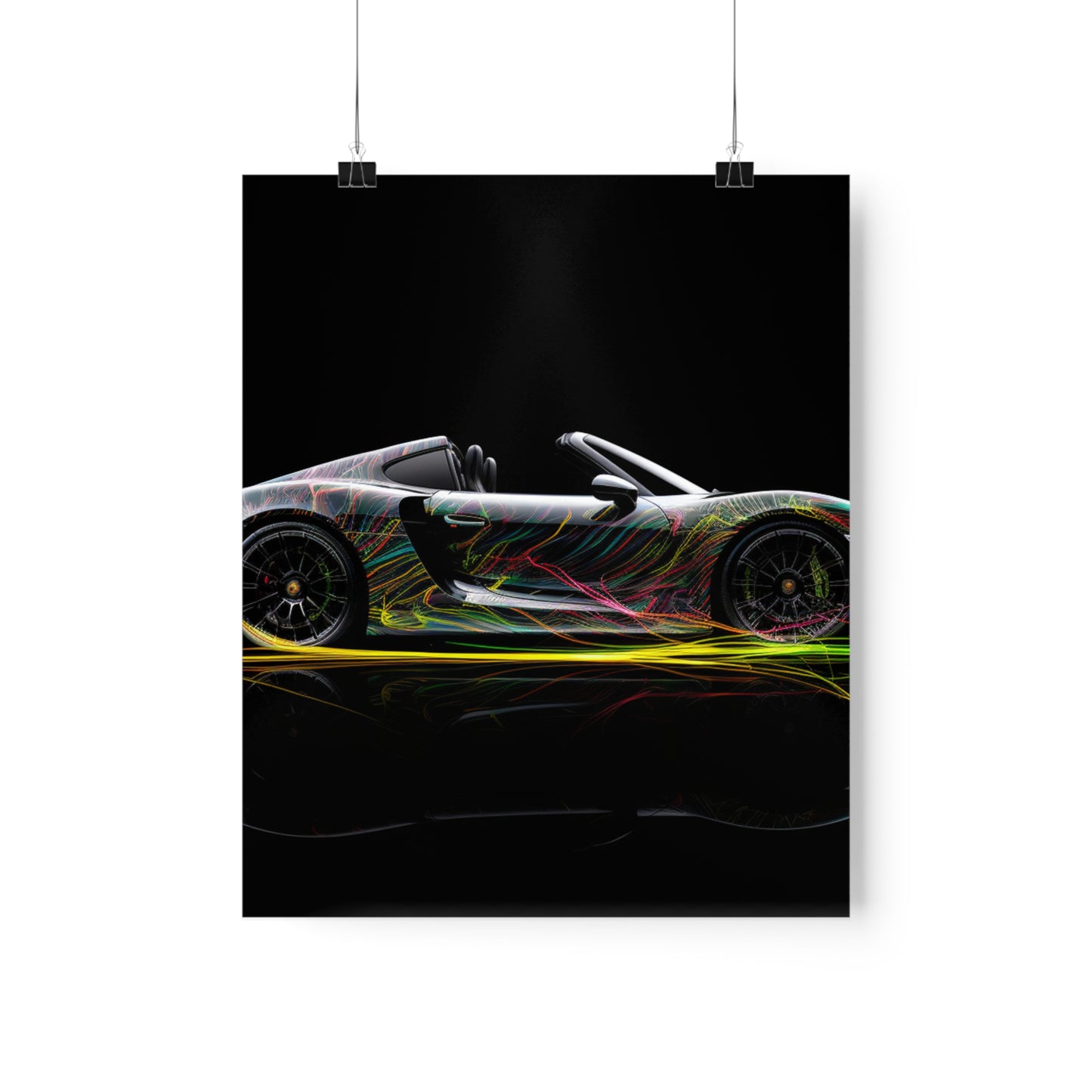 Premium Matte Vertical Posters Porsche Line 1