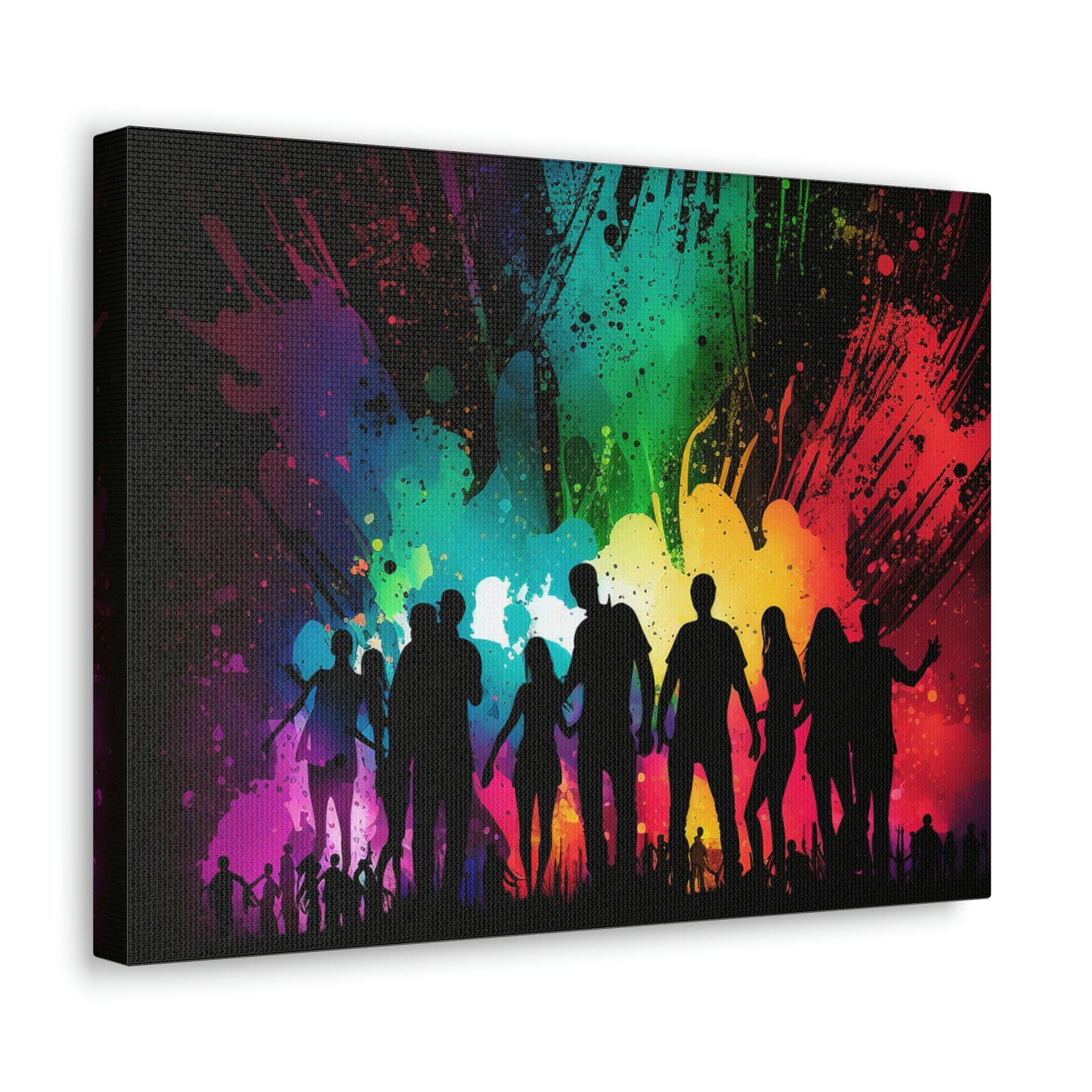 Canvas Gallery Wraps Silhouettes Color Party 1