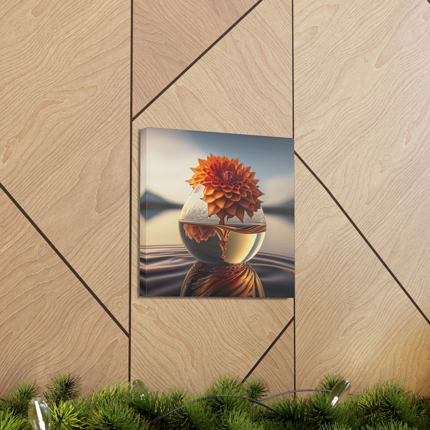 Canvas Gallery Wraps Dahlia Orange 1