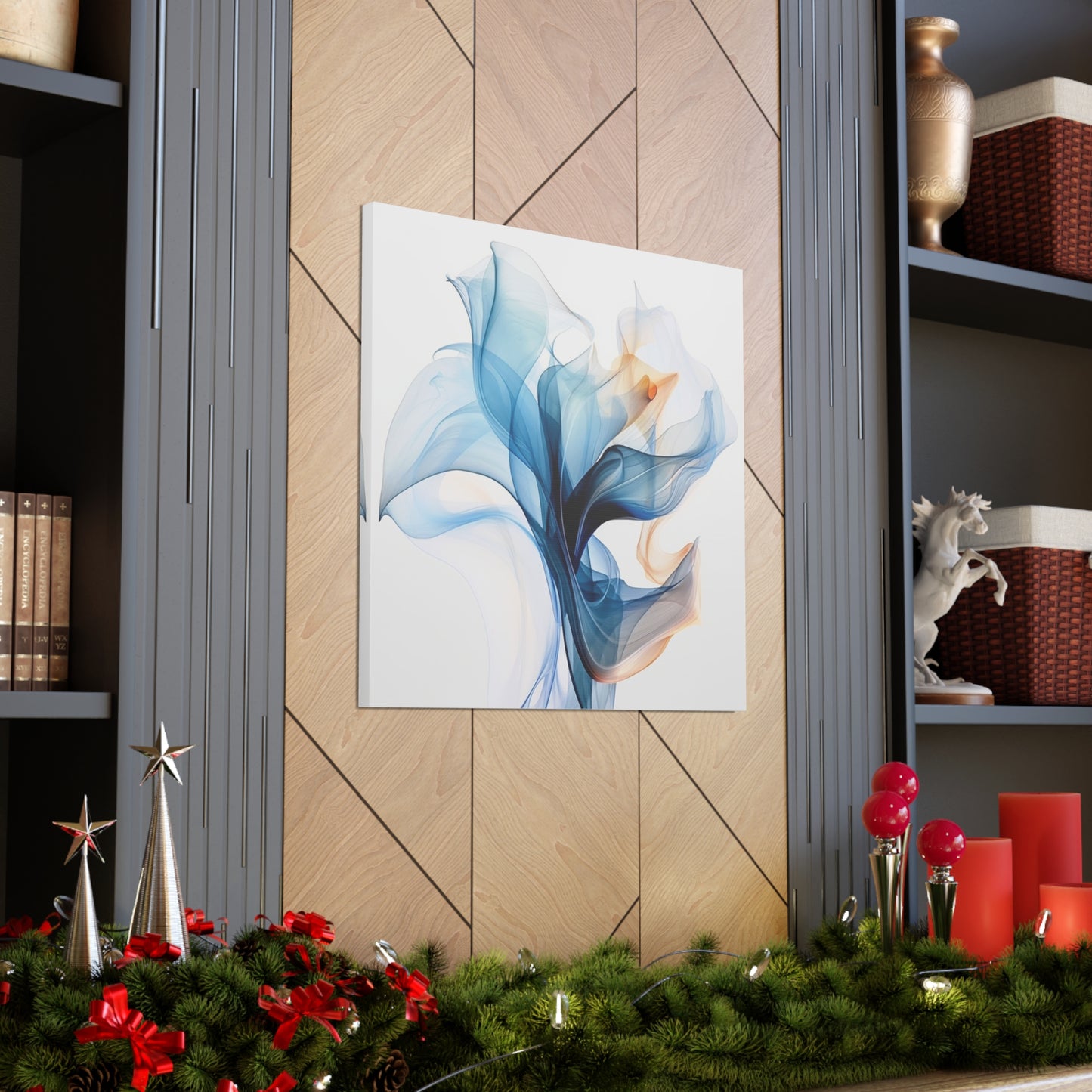 Canvas Gallery Wraps Blue Tluip Abstract 3