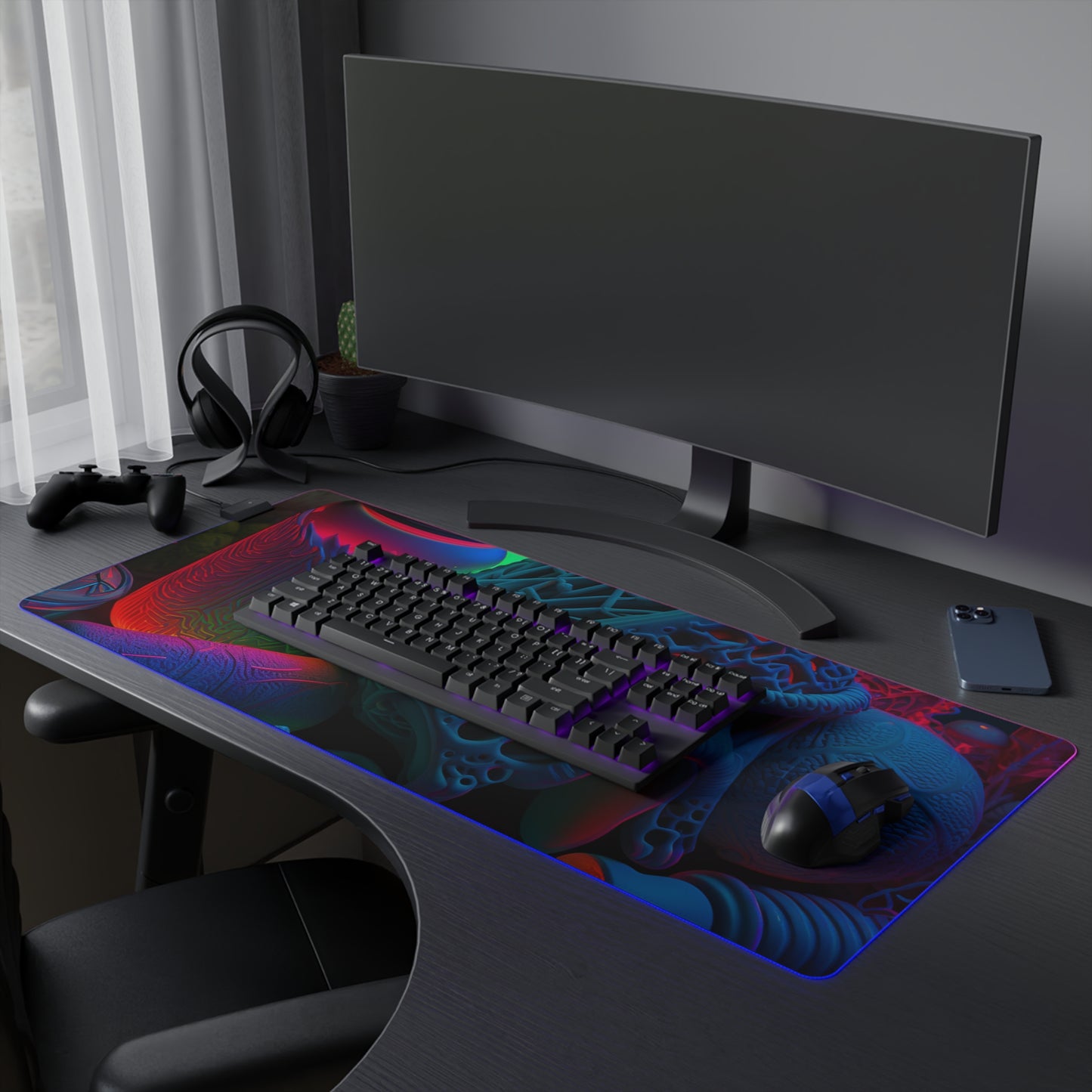 LED Gaming Mouse Pad Neon Glow 1