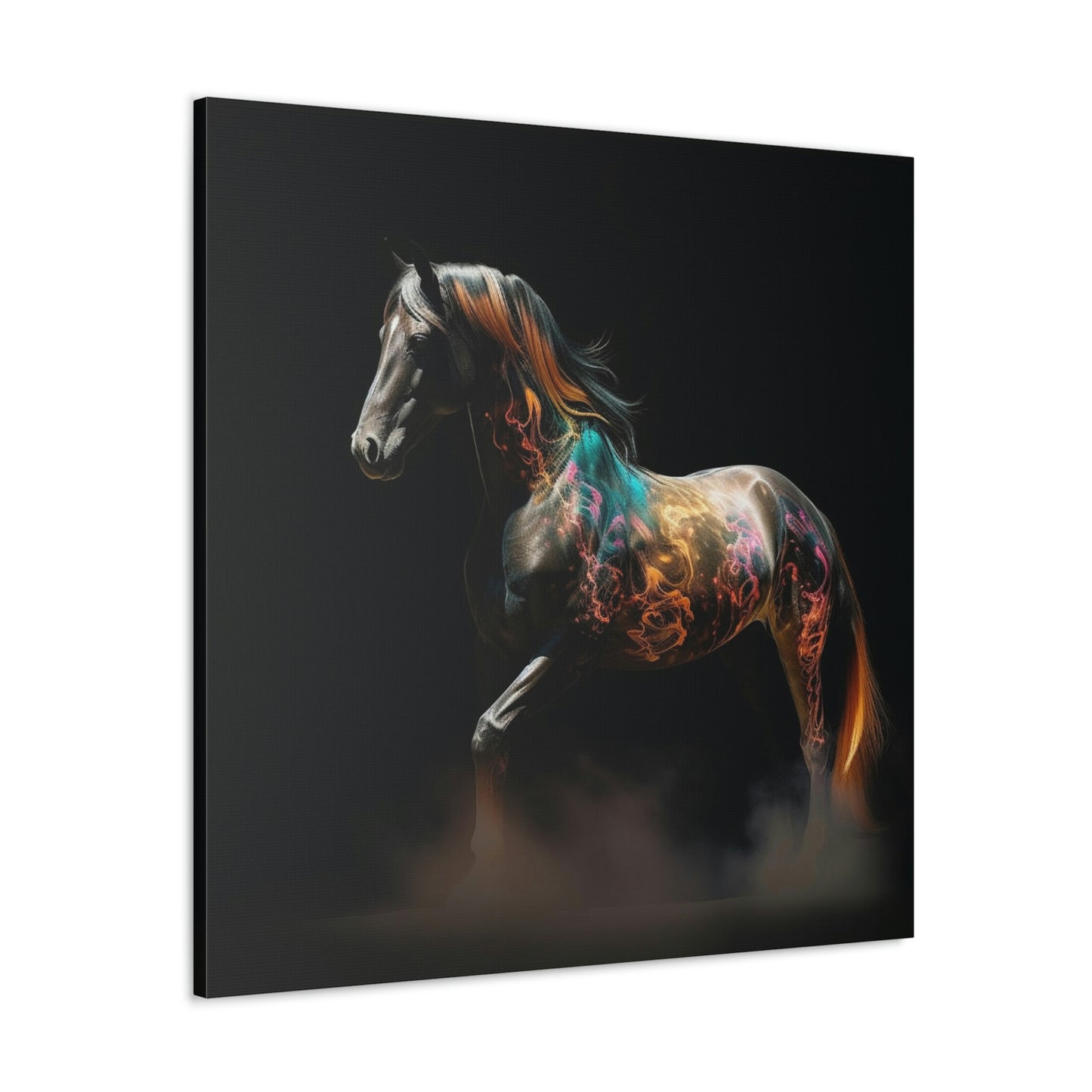 Canvas Gallery Wraps Horses smoke 4