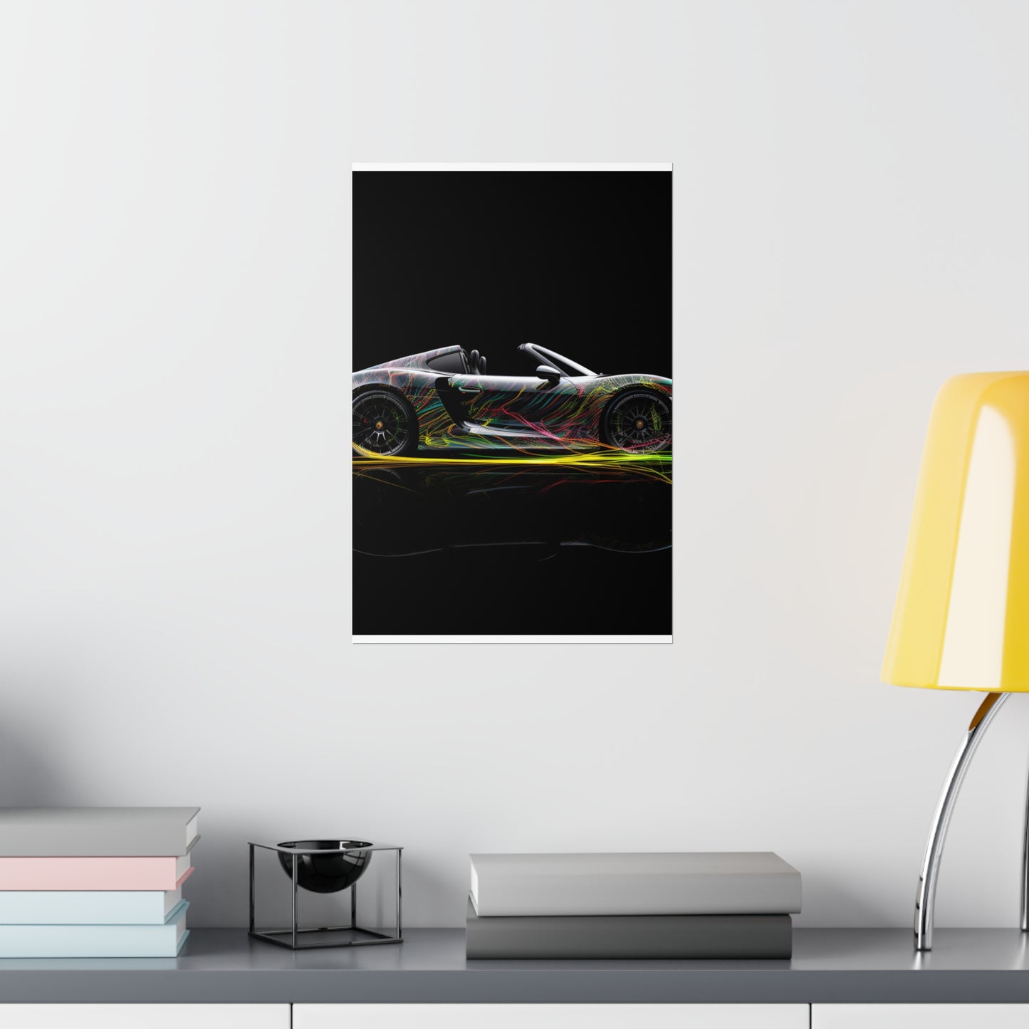 Premium Matte Vertical Posters Porsche Line 1