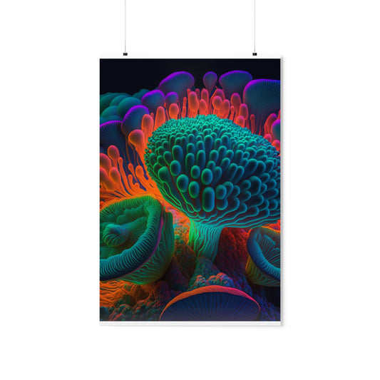 Premium Matte Vertical Posters Macro Reef Florescent 3