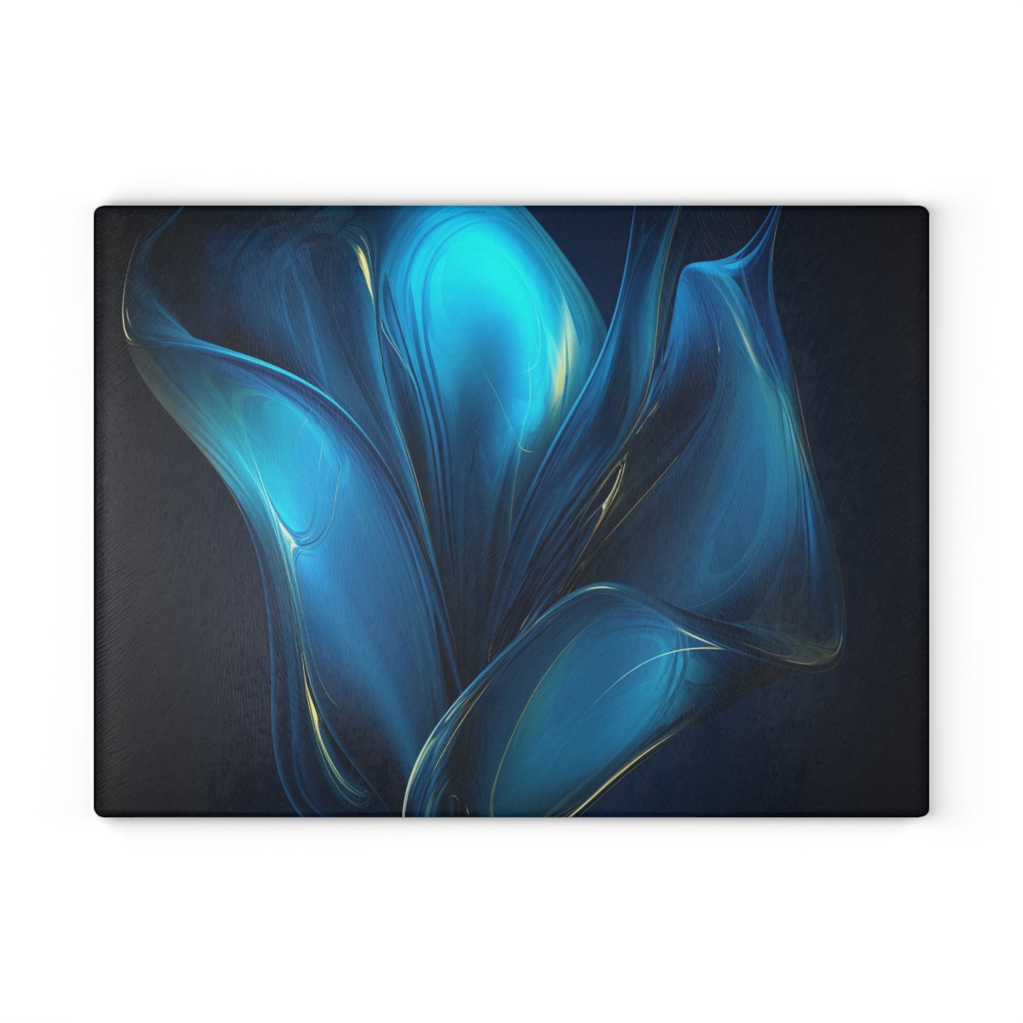 Glass Cutting Board Abstract Blue Tulip 2