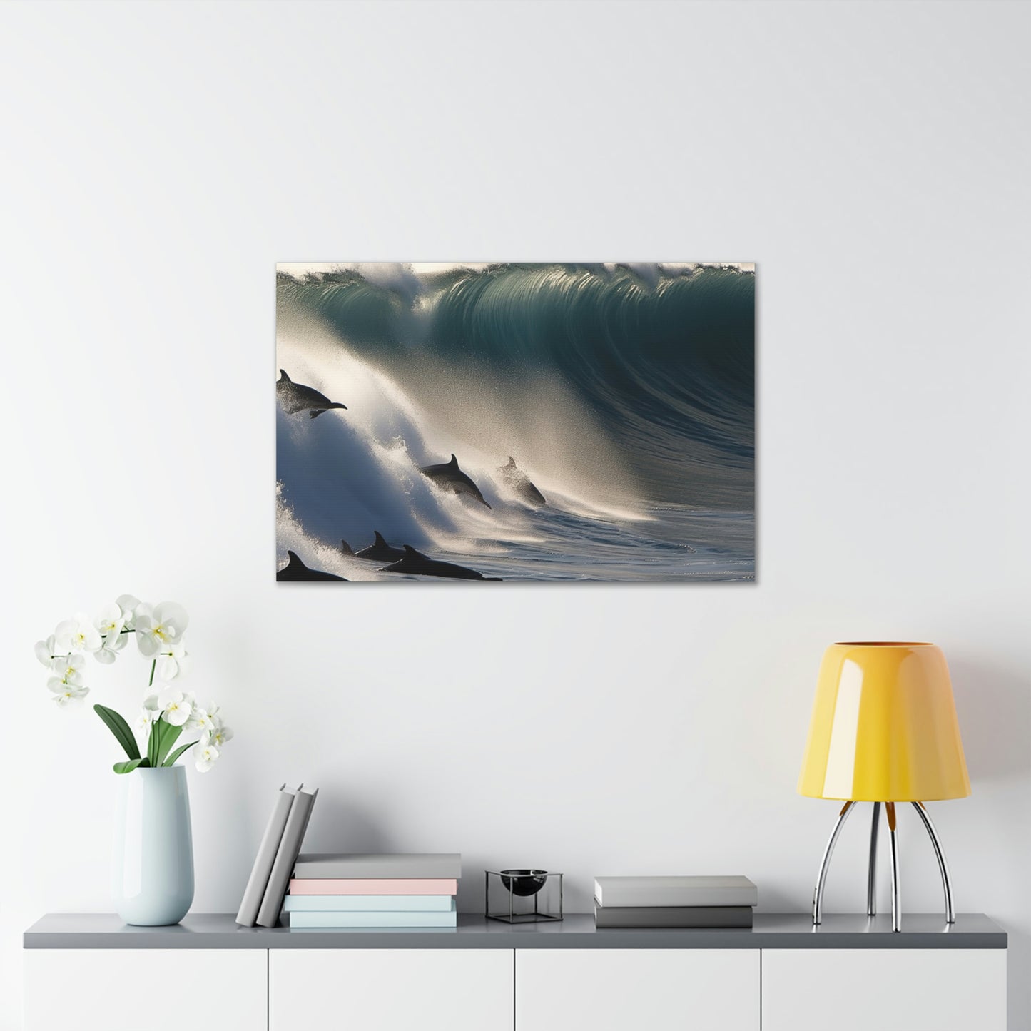 Canvas Gallery Wraps Dolphin Wave 2