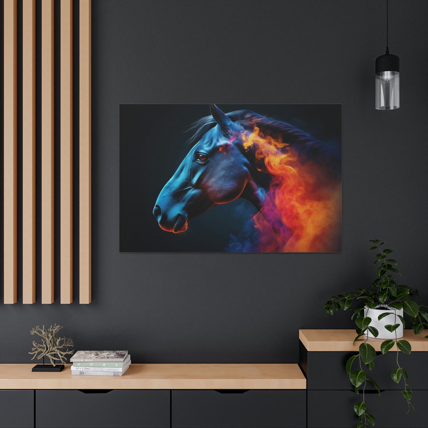 Canvas Gallery Wraps Neon Horses 4