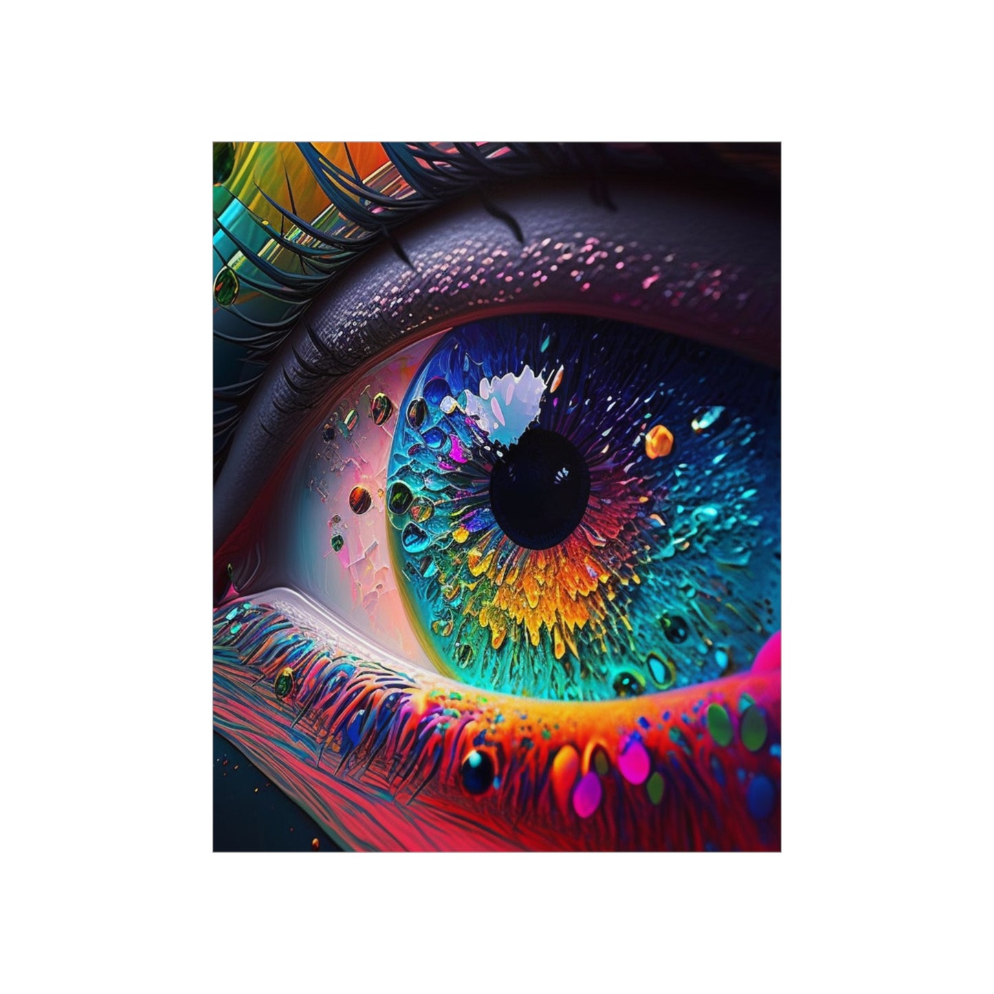 Premium Matte Vertical Posters Macro Eye Photo 3