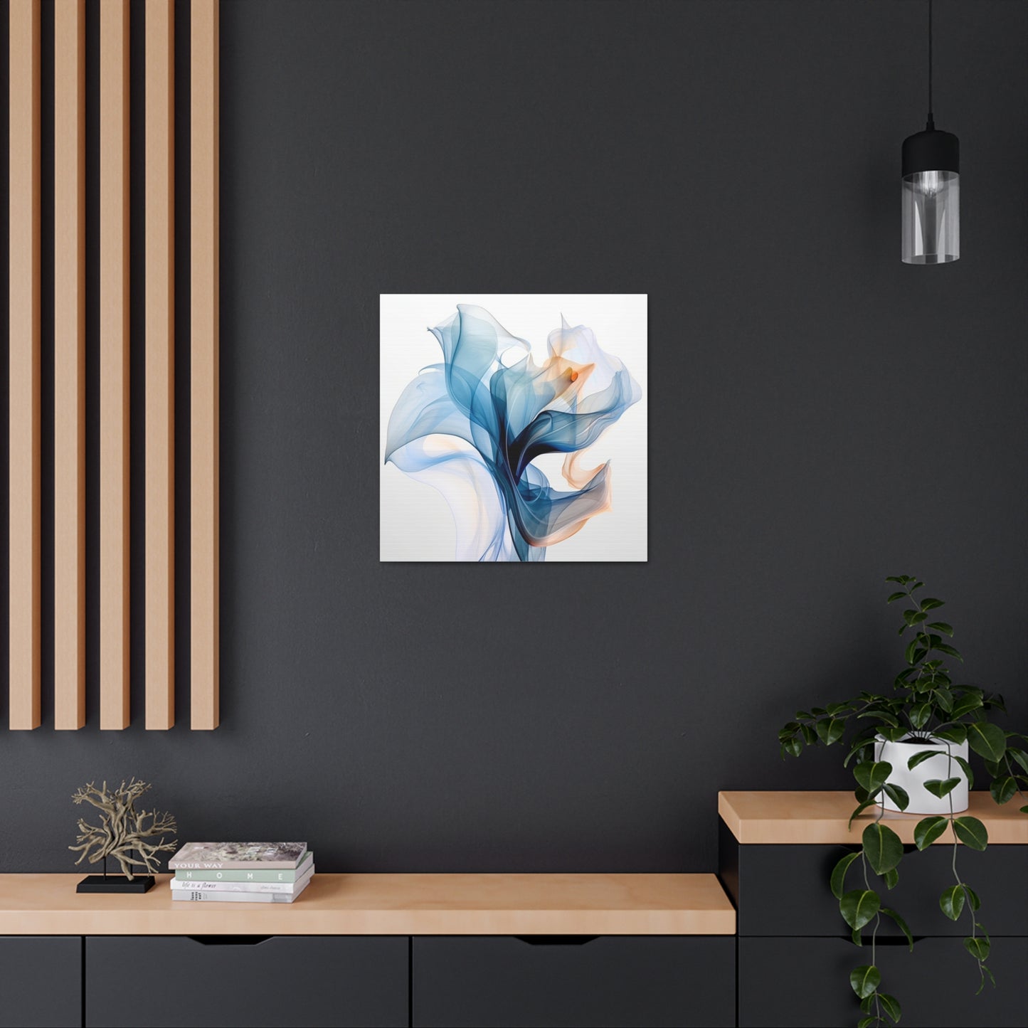 Canvas Gallery Wraps Blue Tluip Abstract 3