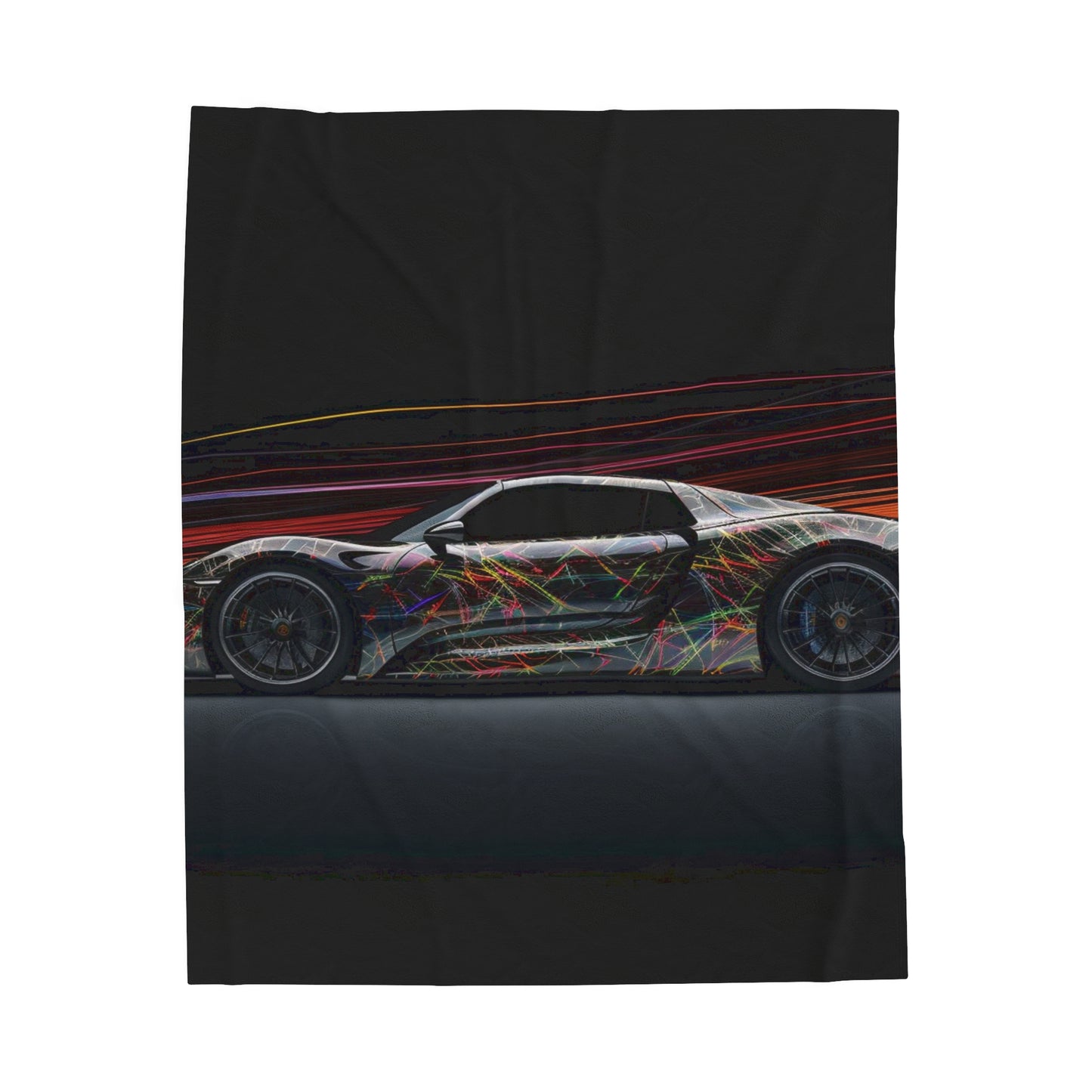 Velveteen Plush Blanket Porsche Line 4