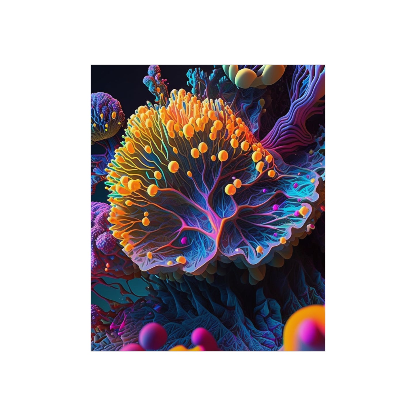 Premium Matte Vertical Posters Ocean Life Macro 1