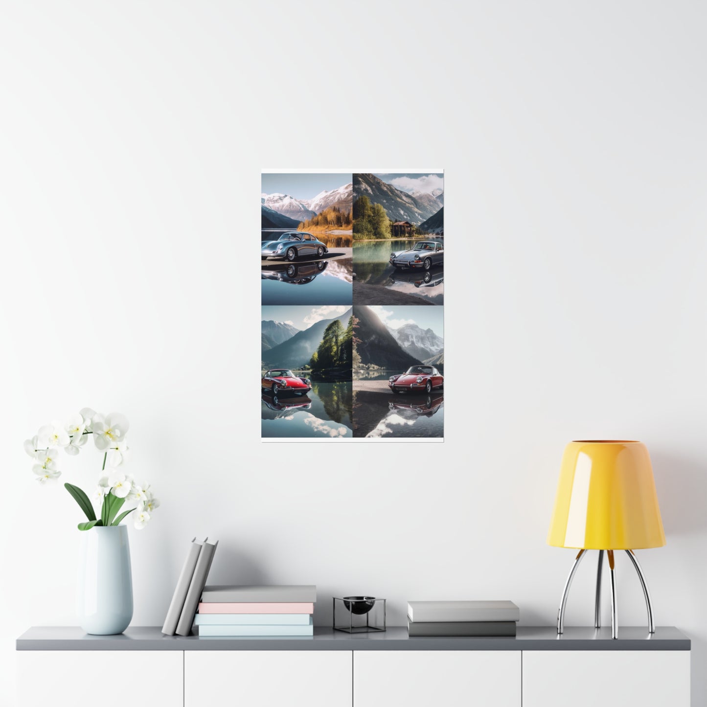 Premium Matte Vertical Posters Porsche Lake 5