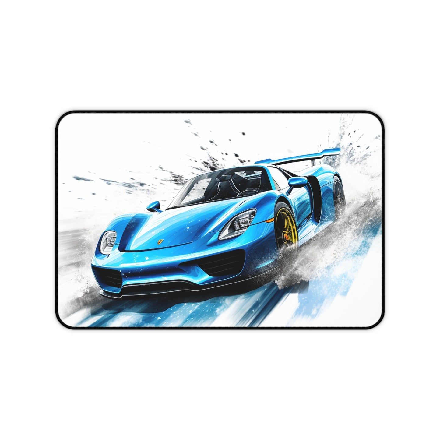 Desk Mat 918 Spyder with white background driving fast on water 3