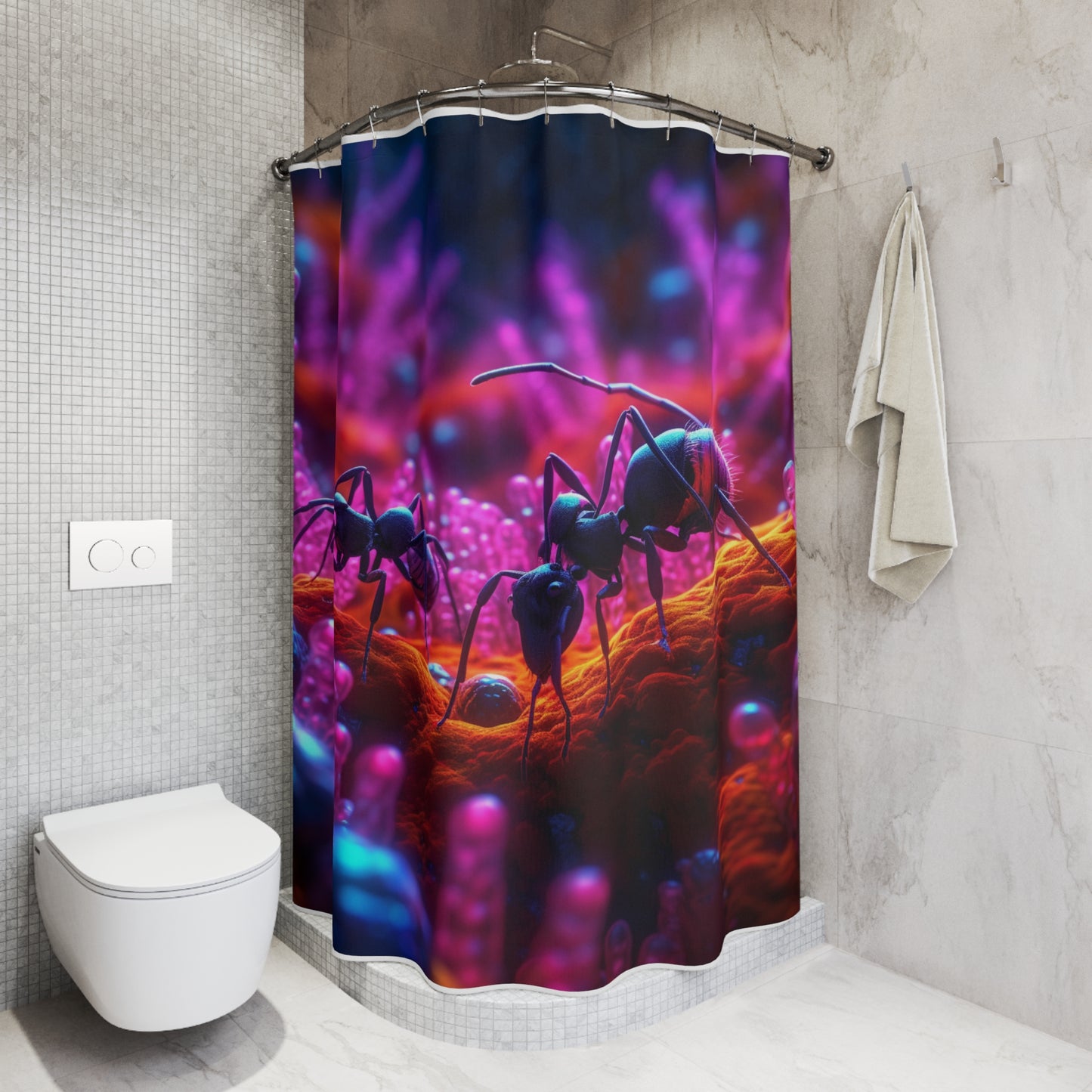 Polyester Shower Curtain Ants Home 4