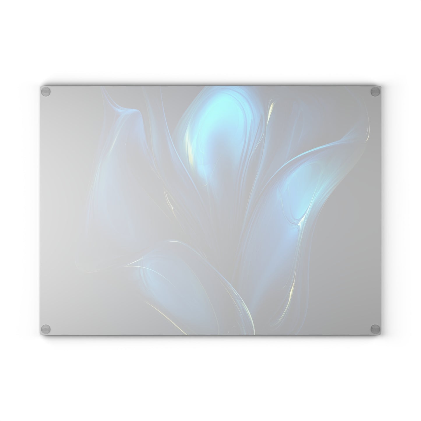 Glass Cutting Board Abstract Blue Tulip 2