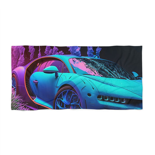 Beach Towel Bugatti neon Chiron 2