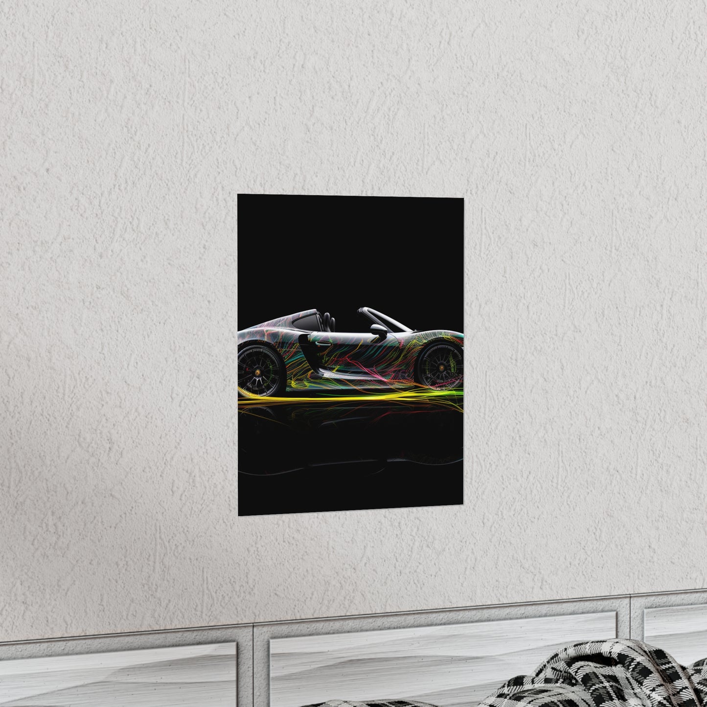 Premium Matte Vertical Posters Porsche Line 1