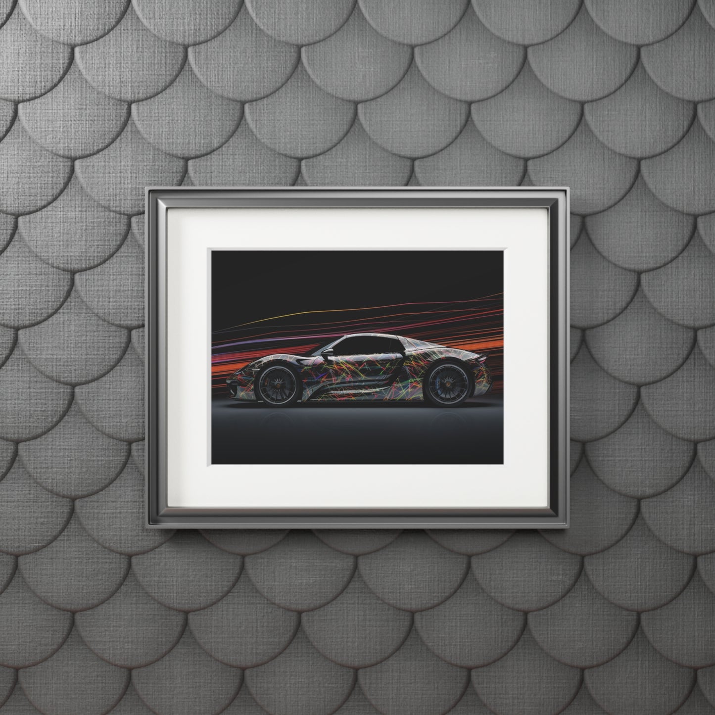 Fine Art Prints (Passepartout Paper Frame) Porsche Line 4
