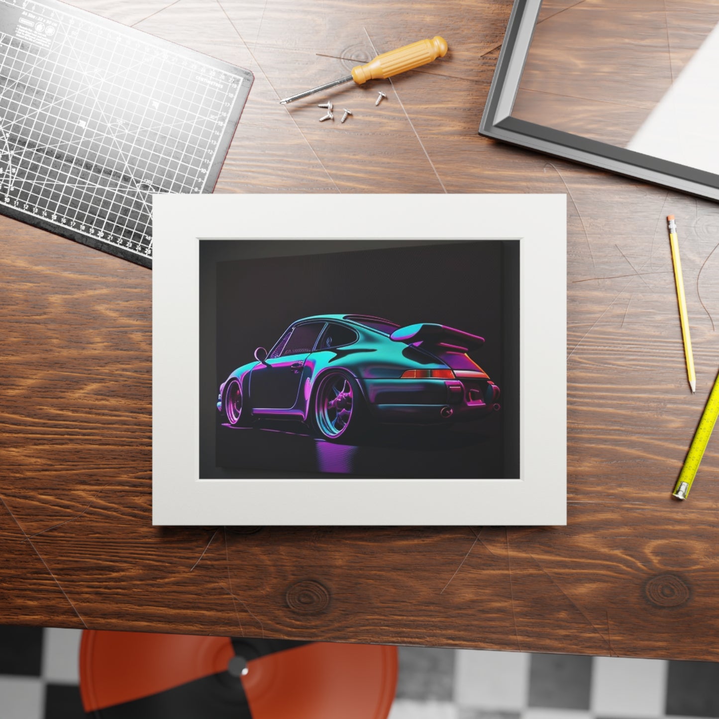 Fine Art Prints (Passepartout Paper Frame) Porsche Purple 2