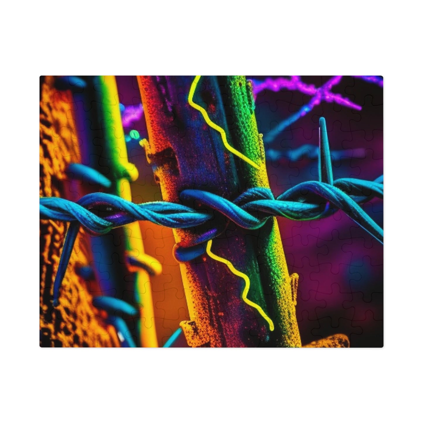 Jigsaw Puzzle (30, 110, 252, 500,1000-Piece) Macro Neon Barb 2