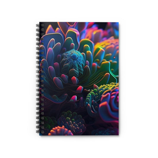 Spiral Notebook - Ruled Line Ocean Life Macro 4