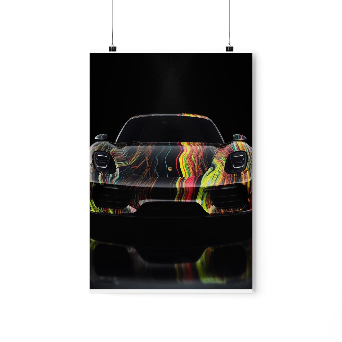 Premium Matte Vertical Posters Porsche Line 2