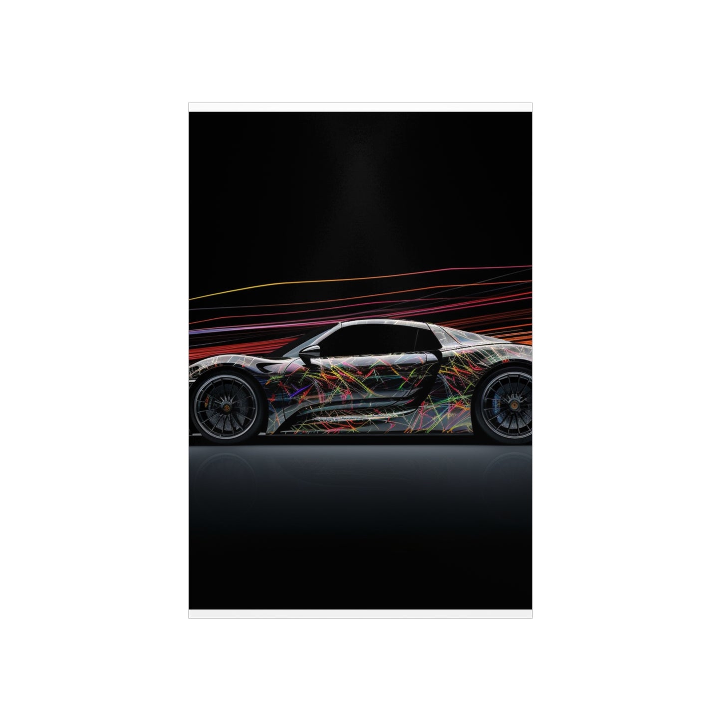 Premium Matte Vertical Posters Porsche Line 4