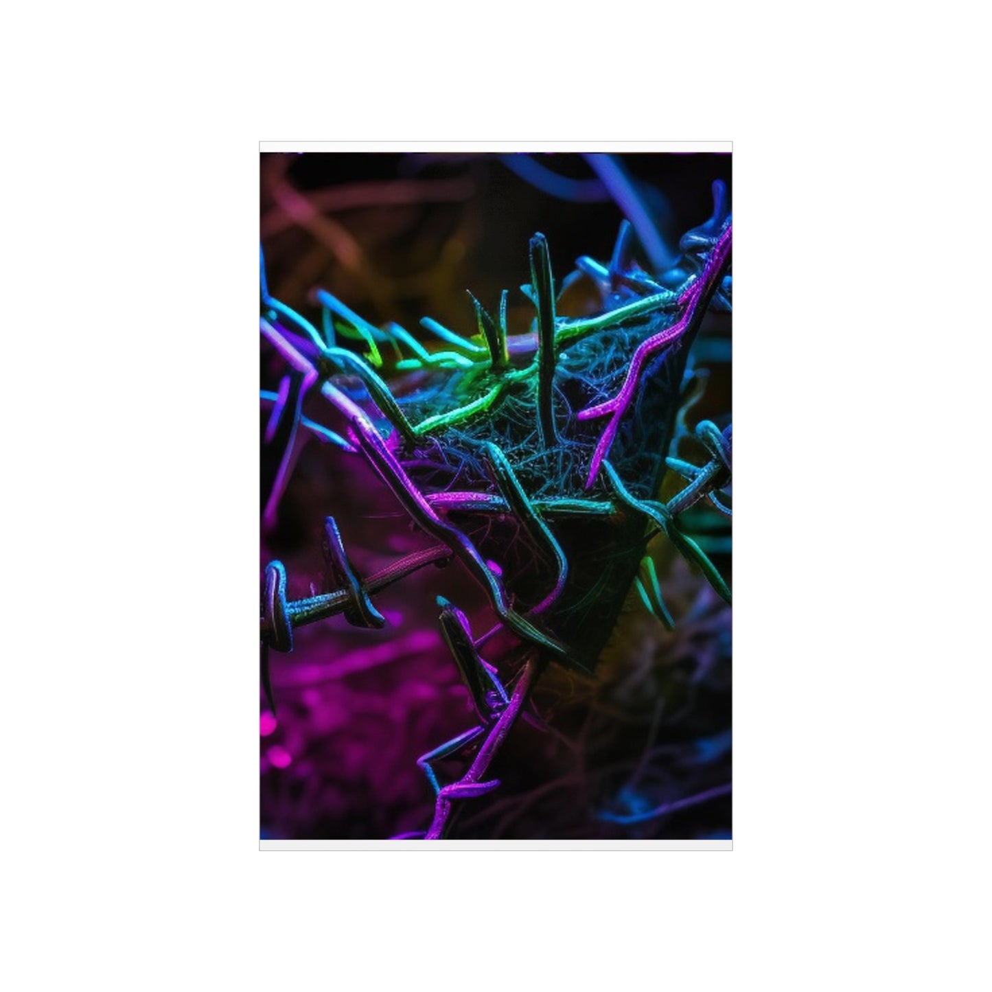 Premium Matte Vertical Posters Macro Neon Barb 3