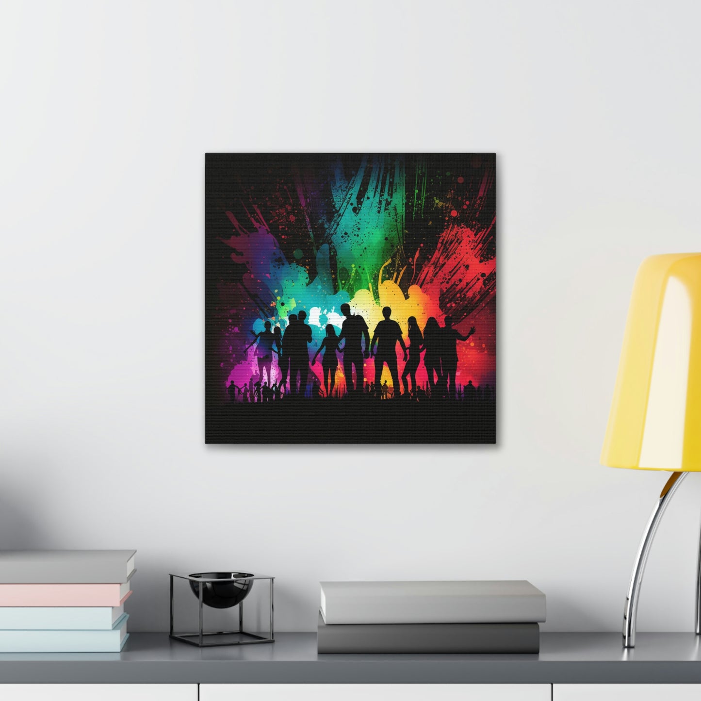 Canvas Gallery Wraps Silhouettes Color Party 1