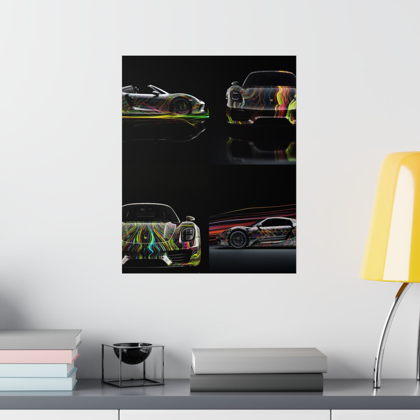 Premium Matte Vertical Posters Porsche Line 5