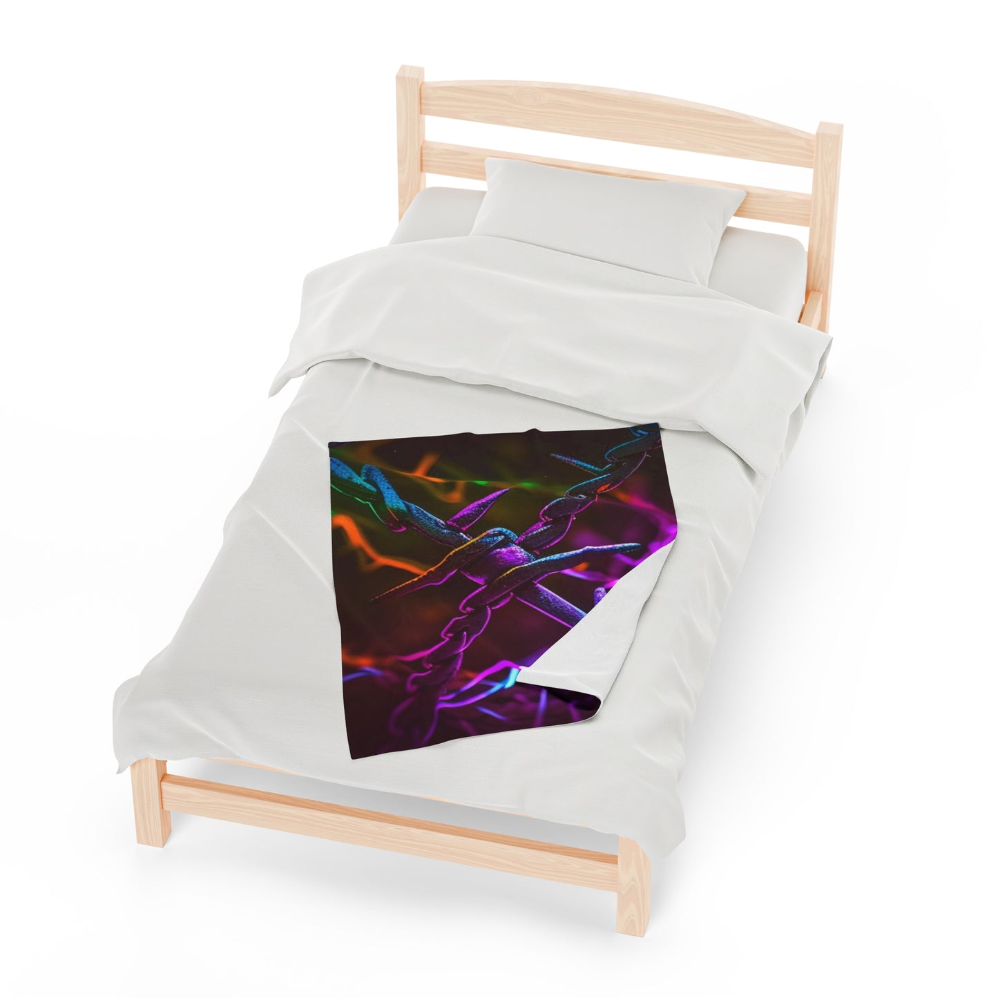 Velveteen Plush Blanket Macro Neon Barb 4
