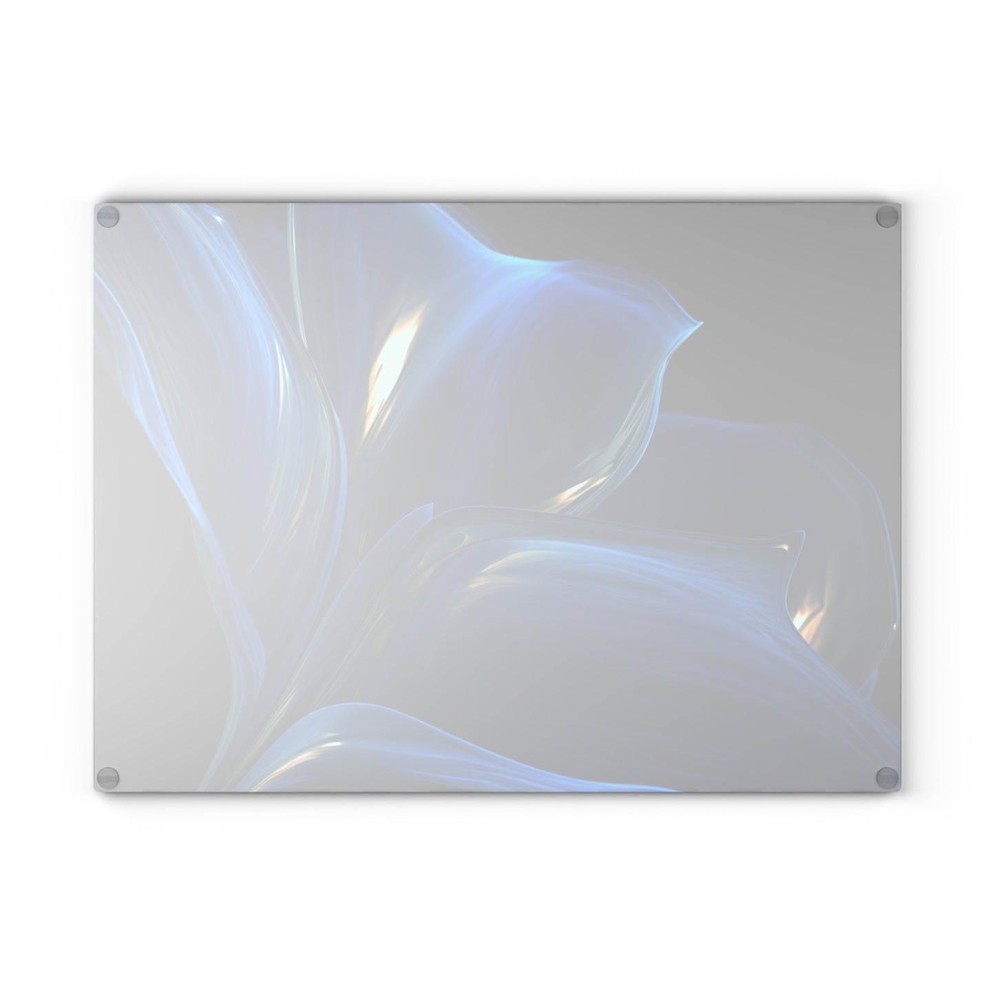 Glass Cutting Board Abstract Blue Tulip 1