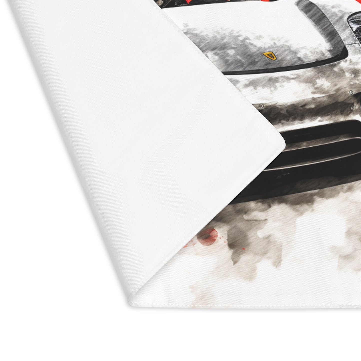 Placemat, 1pc 918 Spyder white background driving fast with water splashing 4