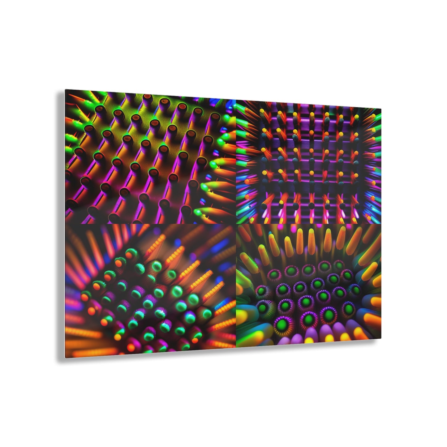 Acrylic Prints Macro Cactus neon square