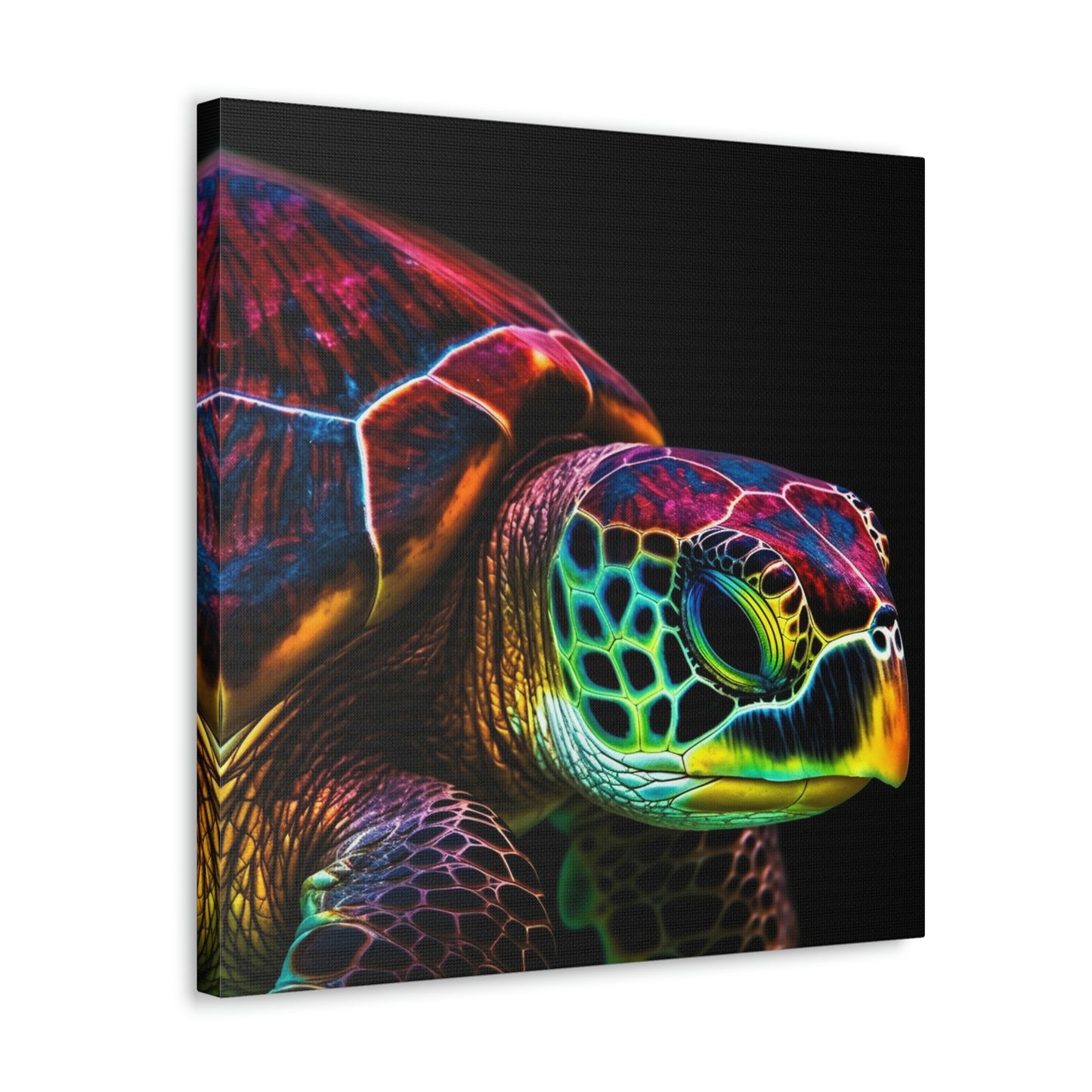 Canvas Gallery Wraps Neon Sea Turtle 3