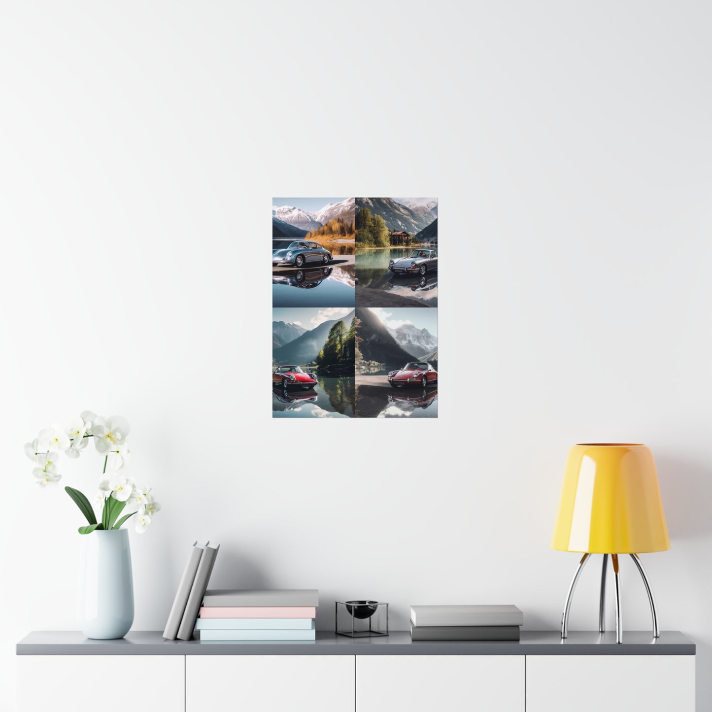 Premium Matte Vertical Posters Porsche Lake 5