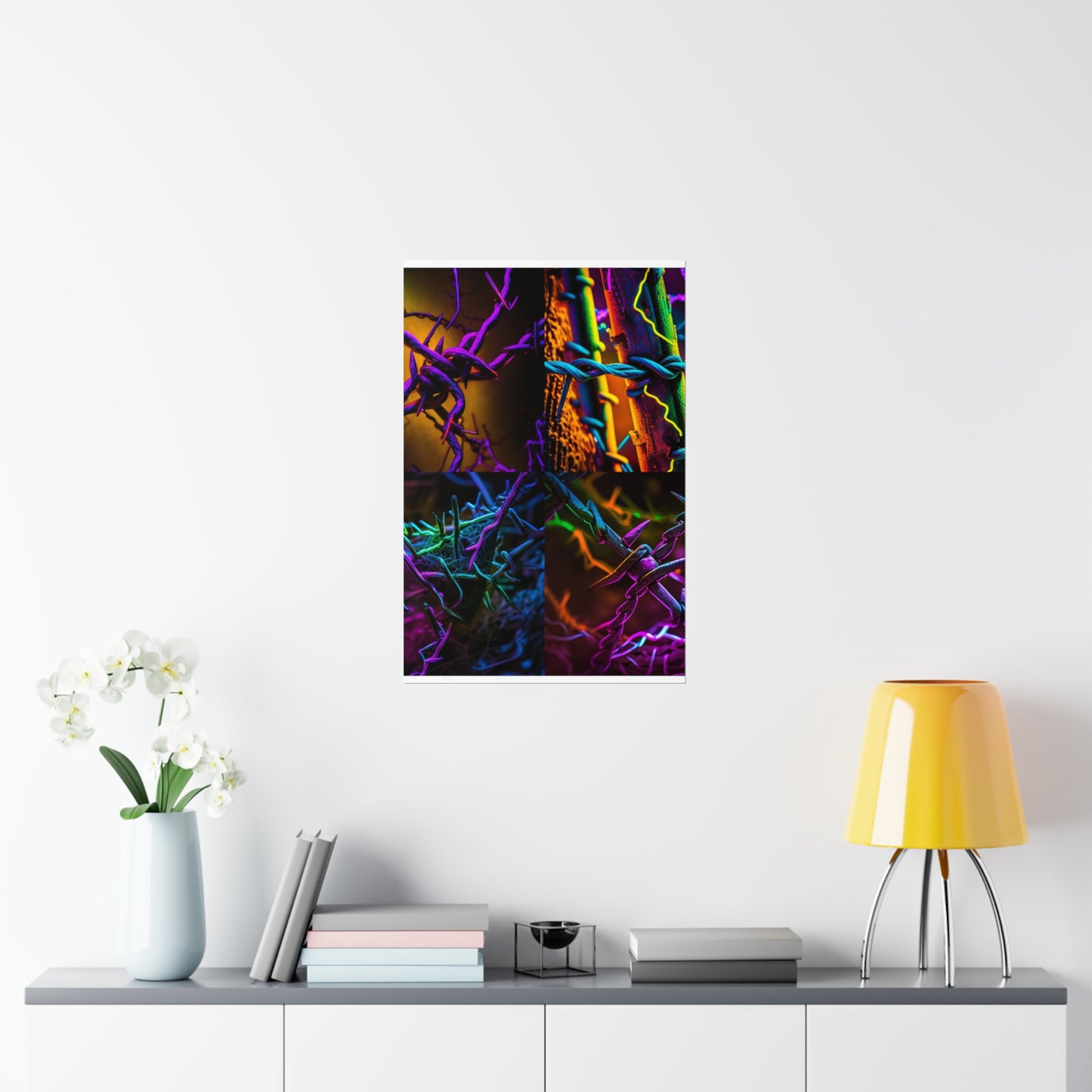 Premium Matte Vertical Posters Macro Neon Barb