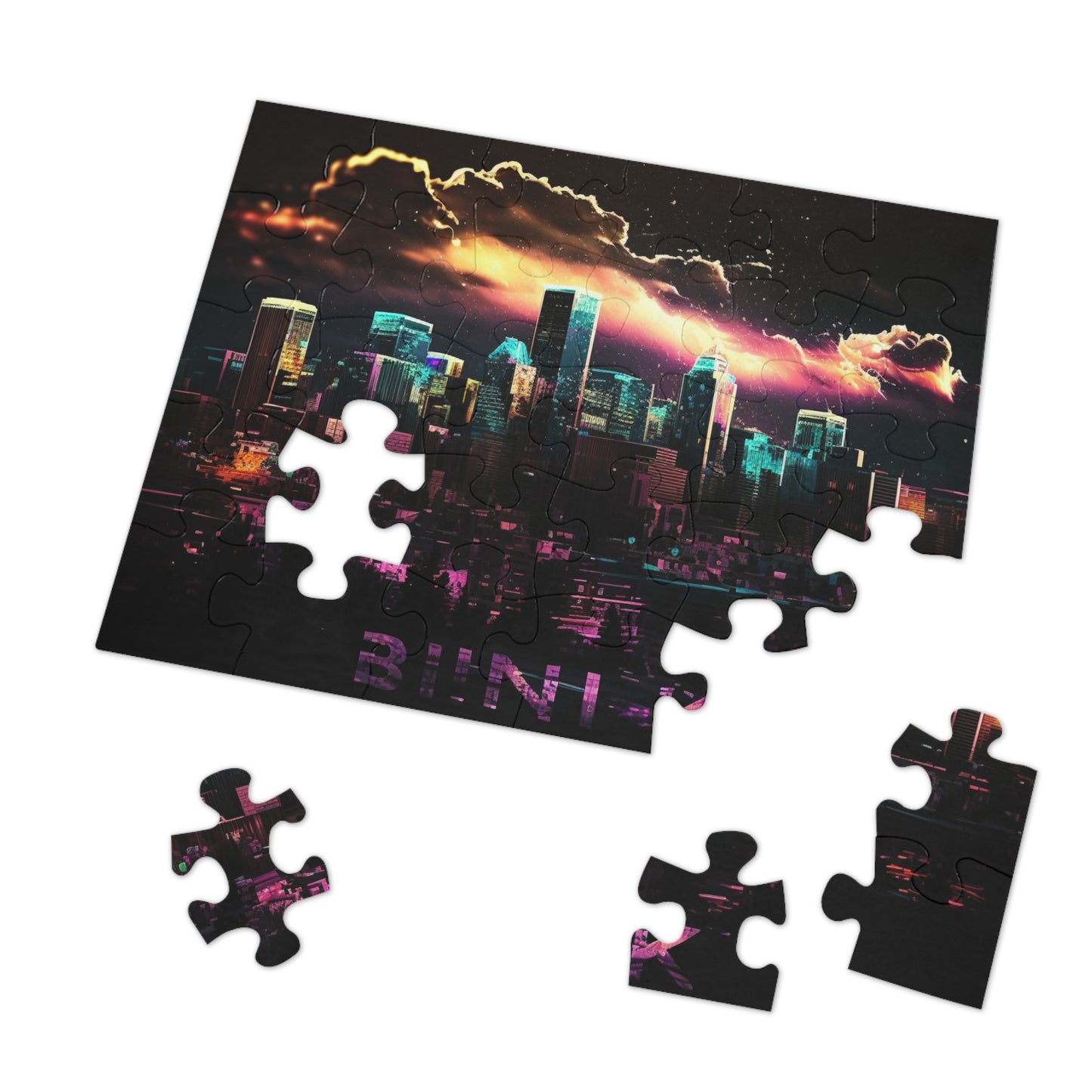 Jigsaw Puzzle (30, 110, 252, 500,1000-Piece) Neon Denver 1