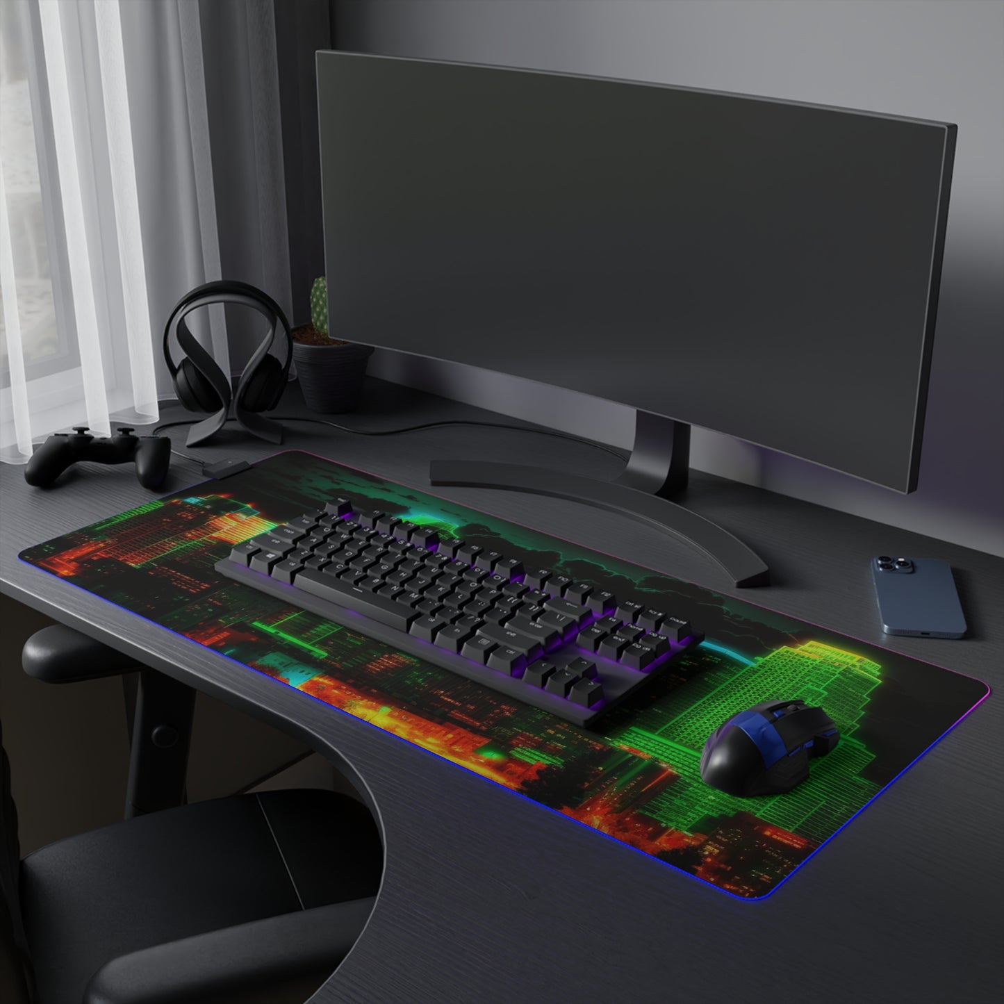 LED Gaming Mouse Pad Neon Denver 3