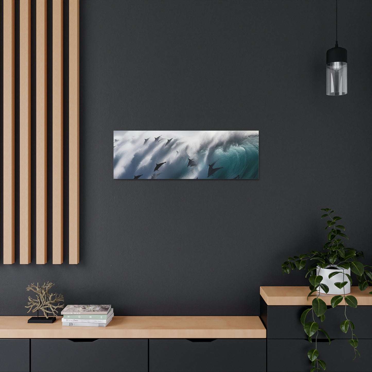 Canvas Gallery Wraps Dolphin Wave 1