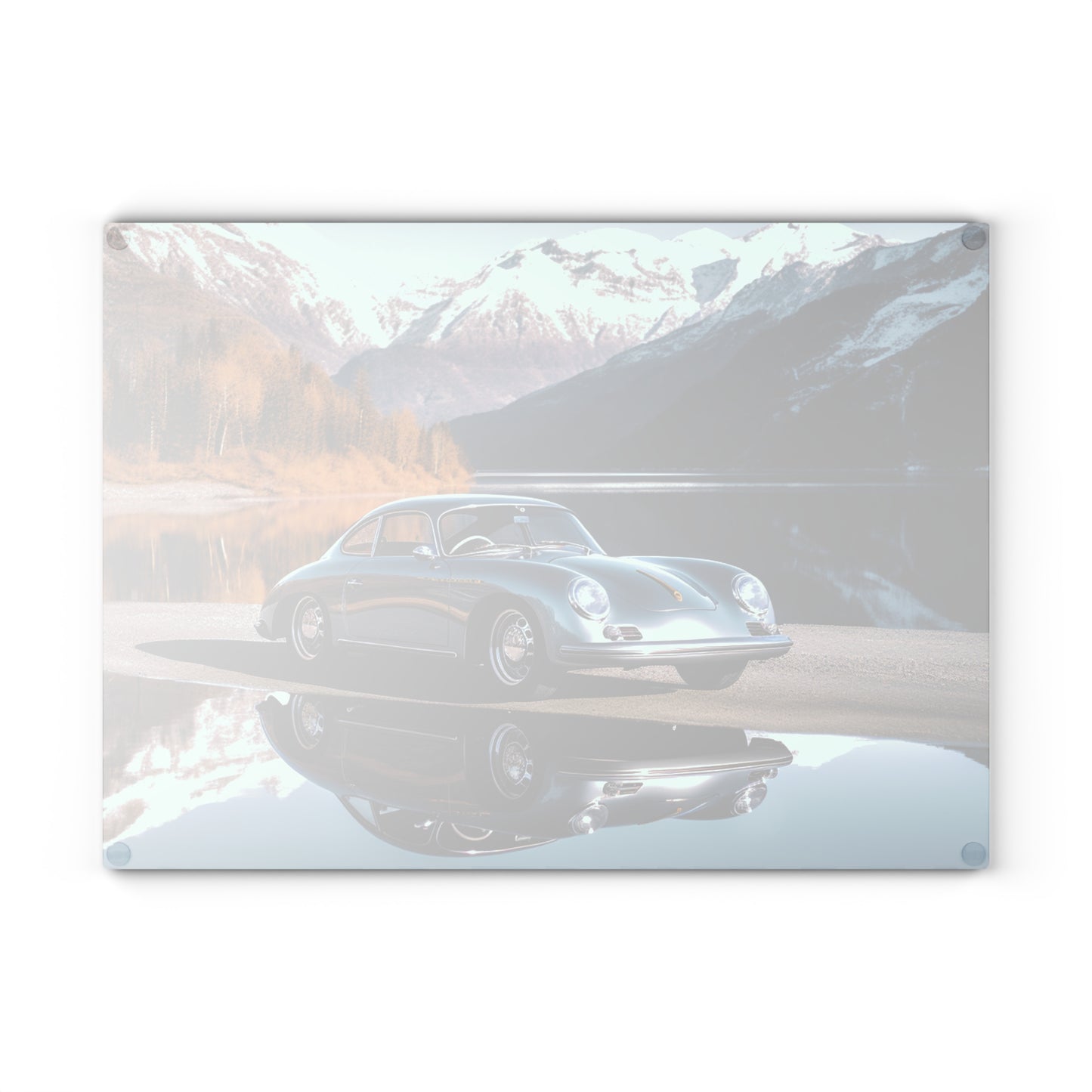 Glass Cutting Board Porsche Lake 1