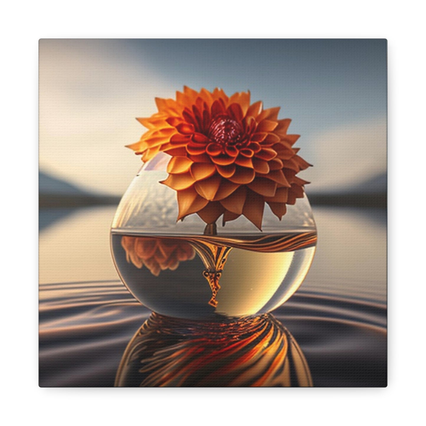 Canvas Gallery Wraps Dahlia Orange 1