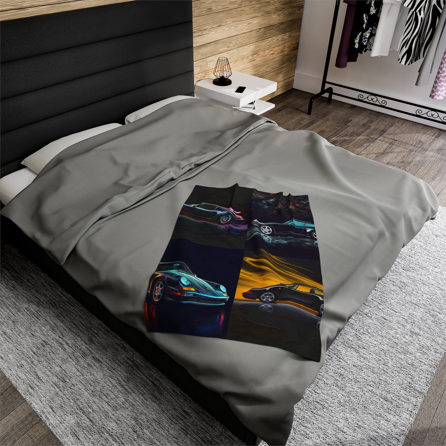 Velveteen Plush Blanket Porsche 933 5